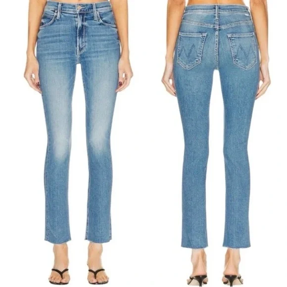 MOTHER MID RISE DAZZLER ANKLE FRAY RIDING THE CLIFFSIDE JEANS SIZE 25 - Picture 1 of 6